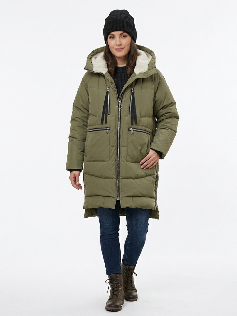 Orolay Women’s Thickened Down Jacket | Olive Green Puffer Coat | Size Large